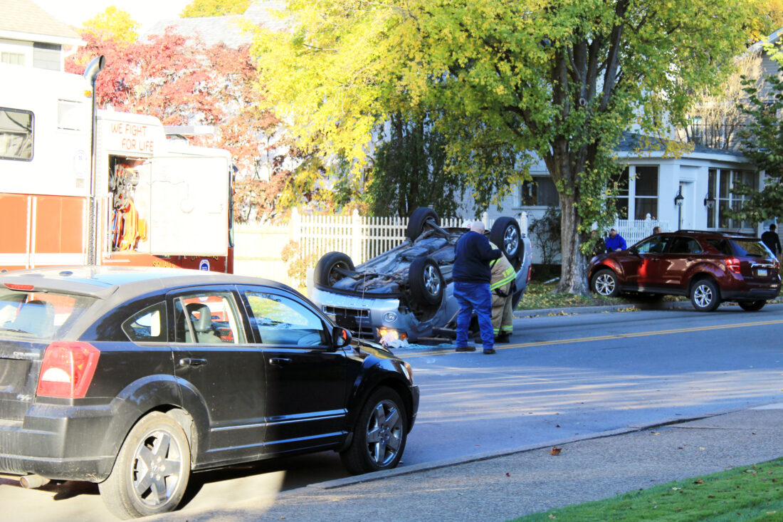 Car flips in crash on Water Street | News, Sports, Jobs - The Express